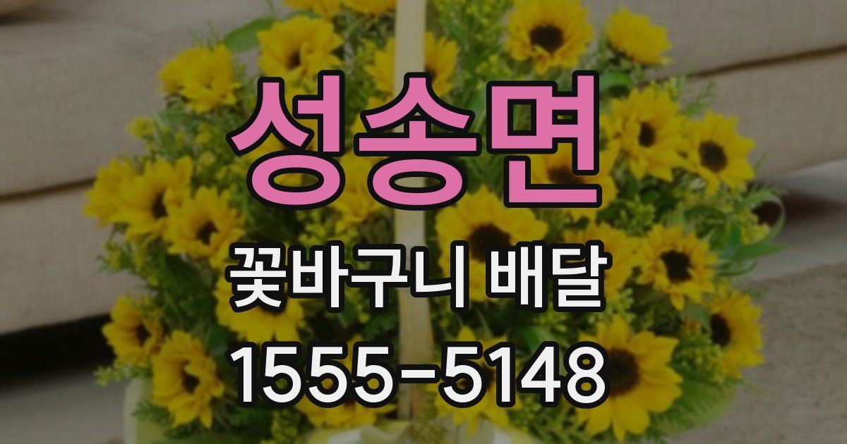 성송면 꽃바구니 배달