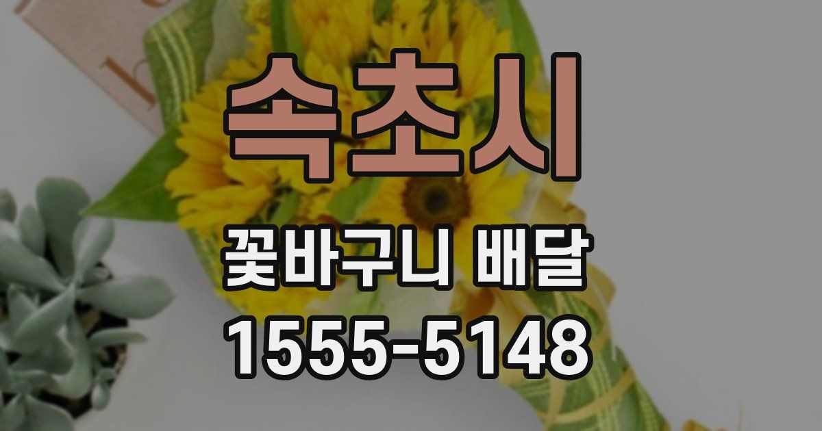 속초시 꽃바구니 배달