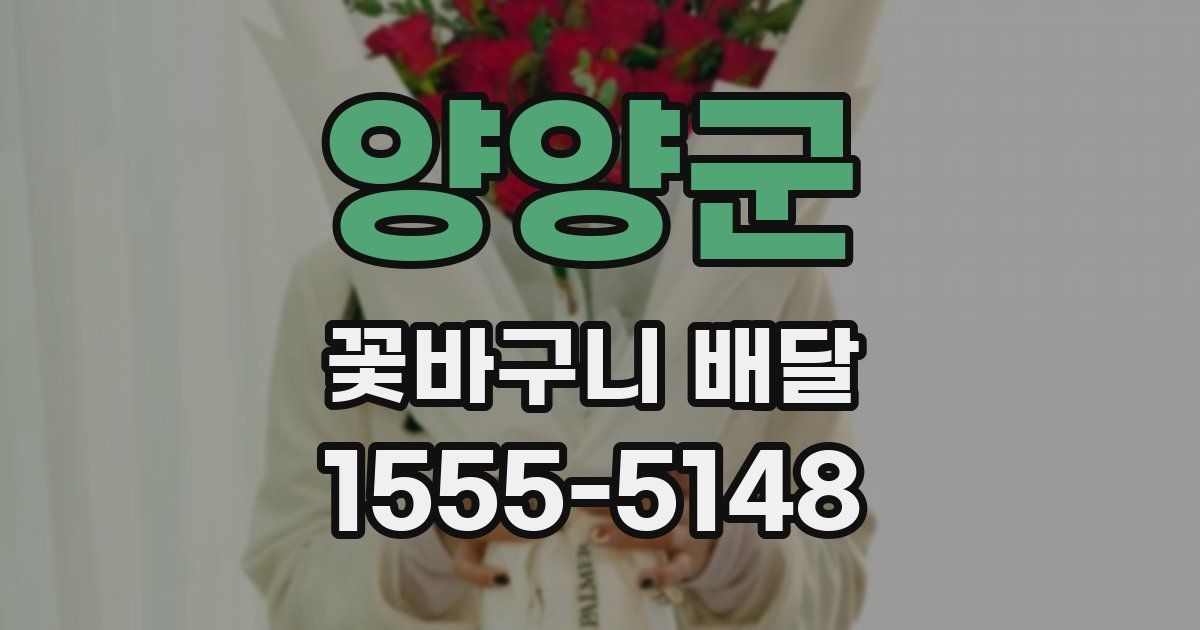 양양군 꽃바구니 배달