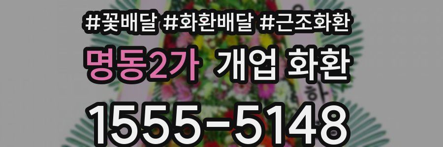명동2가 개업 화환