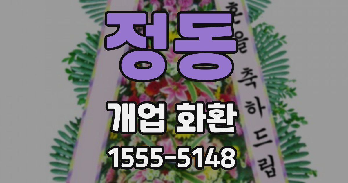 정동 개업 화환