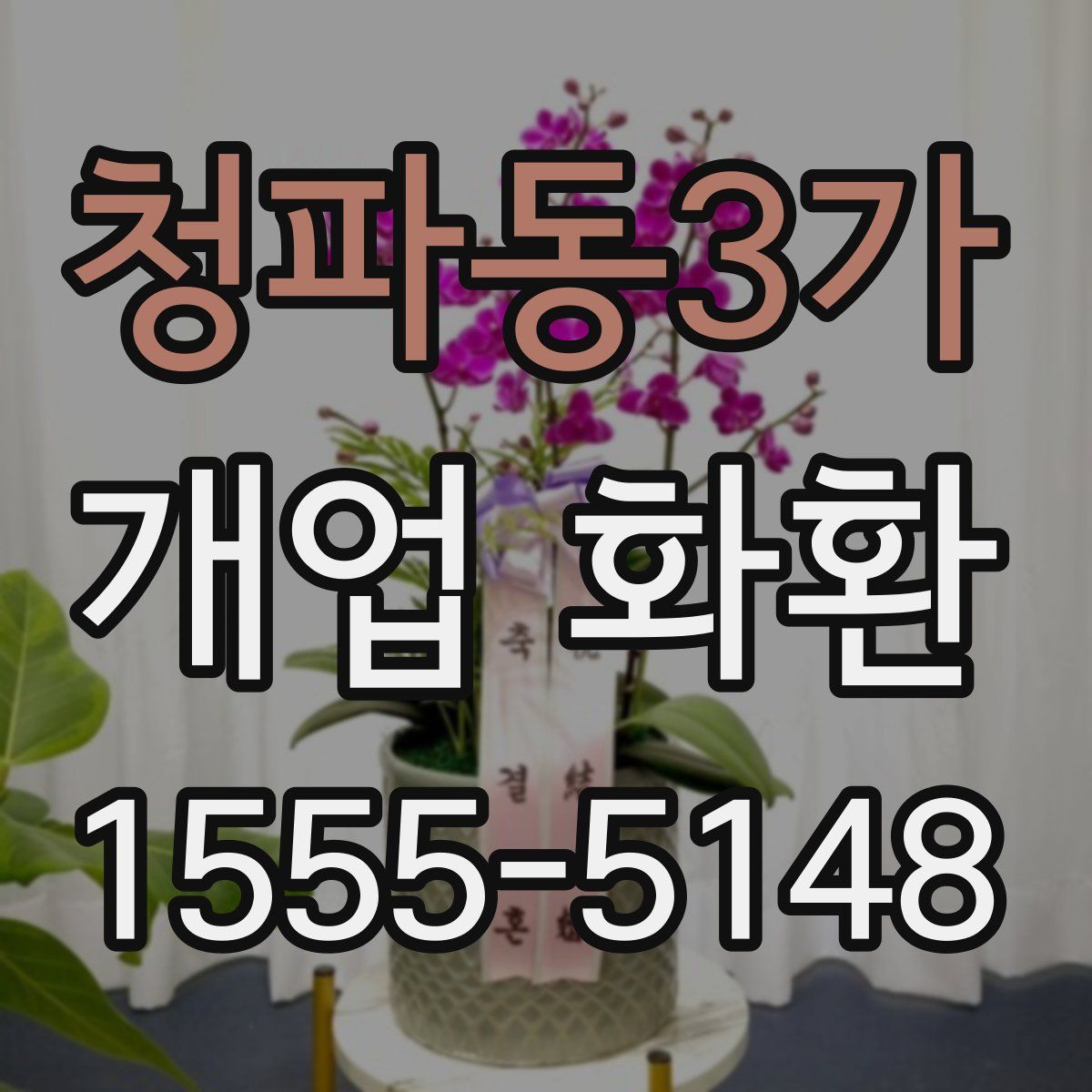 청파동3가 개업 화환