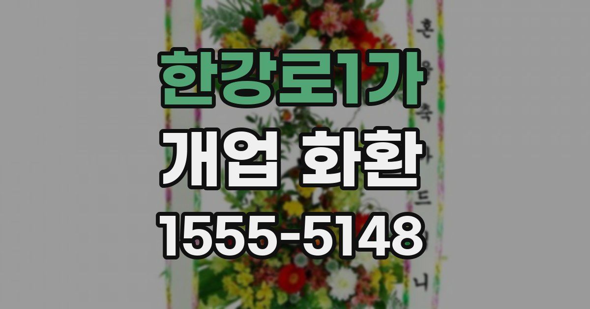 한강로1가 개업 화환