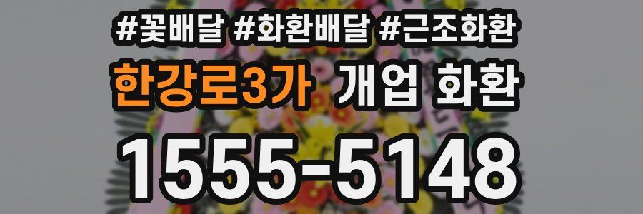 한강로3가 개업 화환