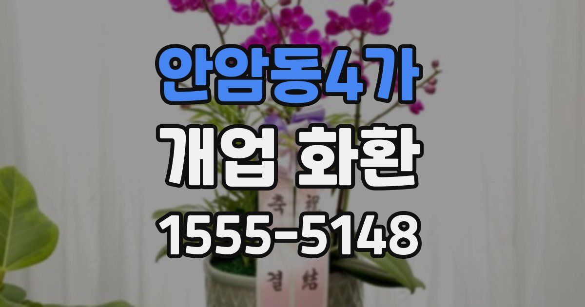 안암동4가 개업 화환