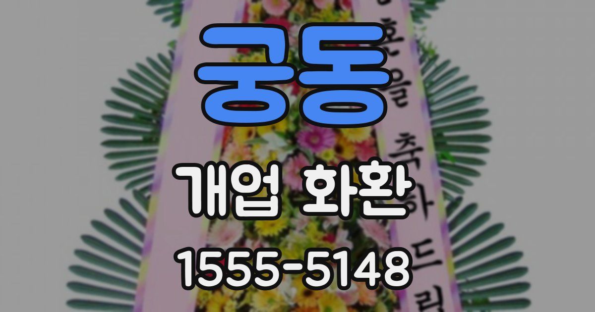 궁동 개업 화환