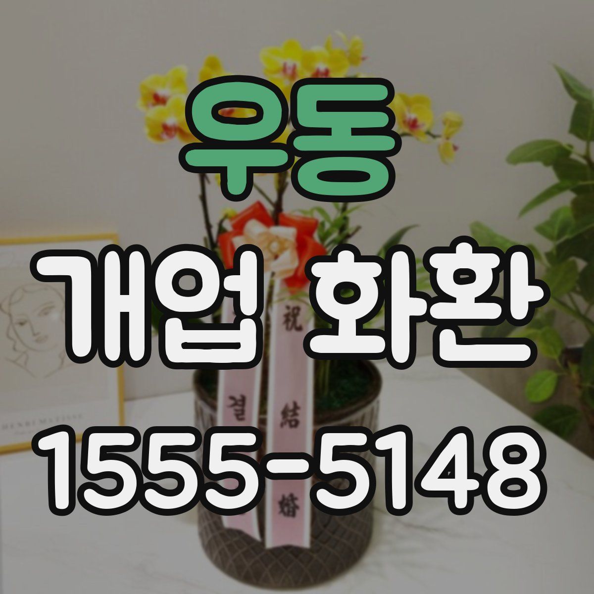 우동 개업 화환