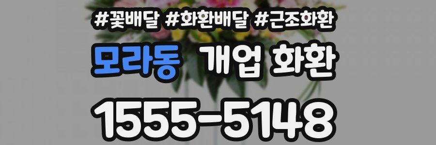 모라동 개업 화환