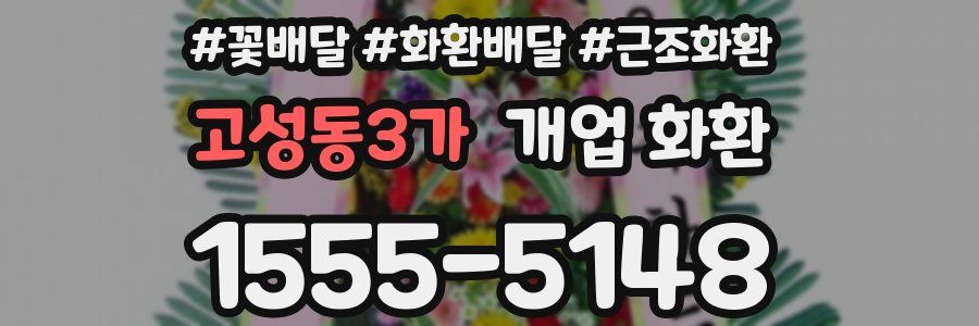 고성동3가 개업 화환