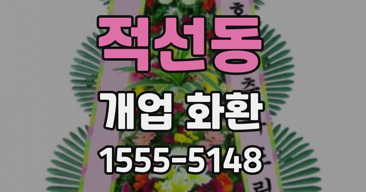 적선동 개업 화환