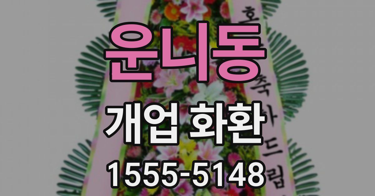 운니동 개업 화환
