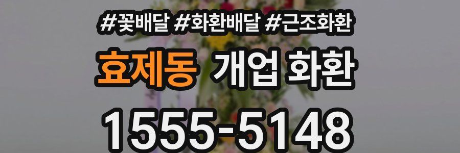 효제동 개업 화환