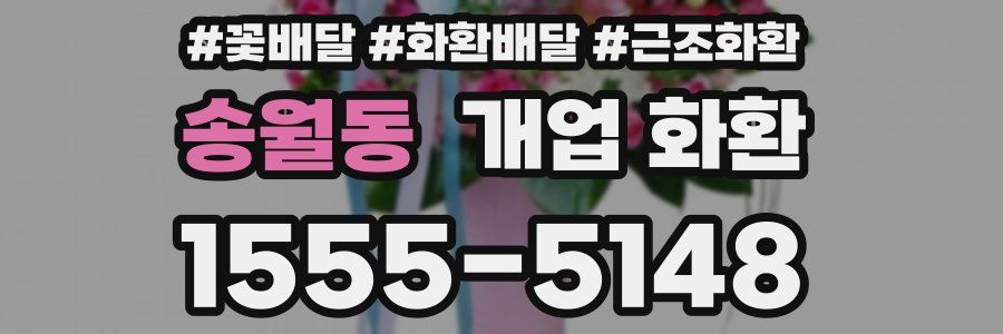 송월동 개업 화환