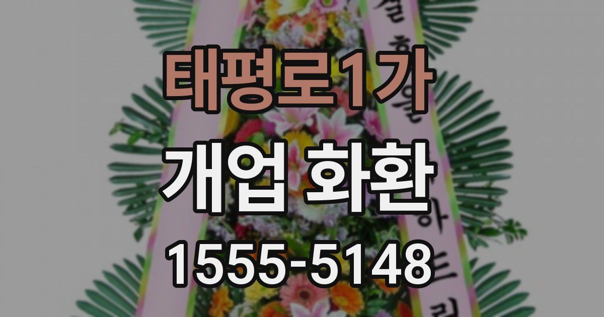 태평로1가 개업 화환