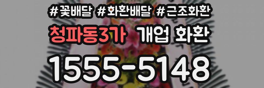 청파동3가 개업 화환