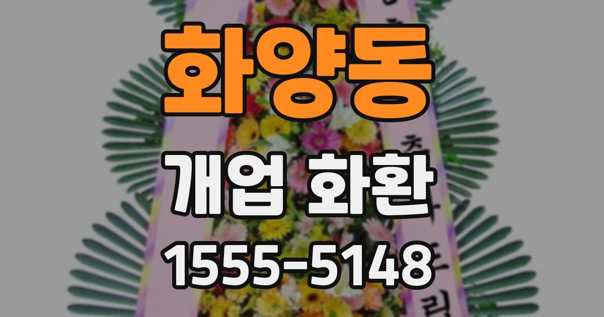 화양동 개업 화환