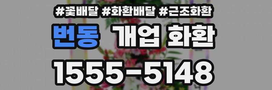 번동 개업 화환