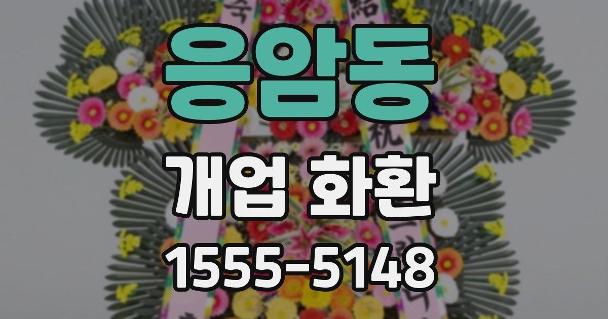 응암동 개업 화환