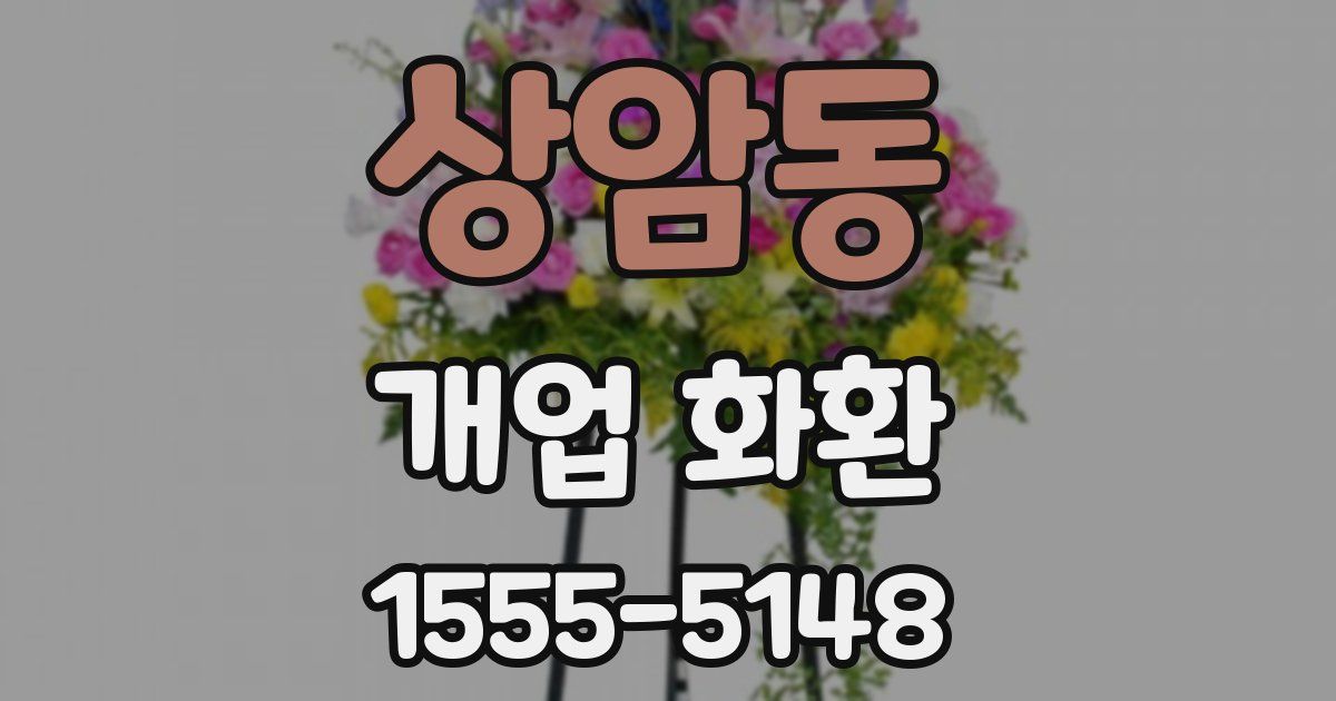 상암동 개업 화환