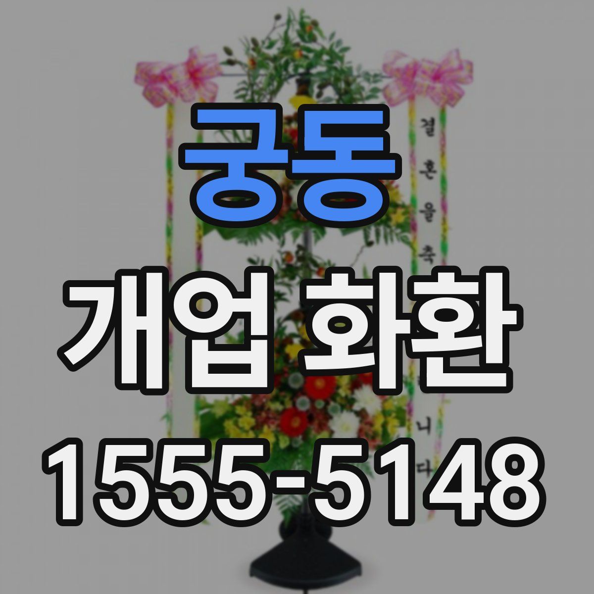 궁동 개업 화환