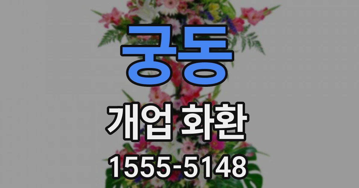 궁동 개업 화환