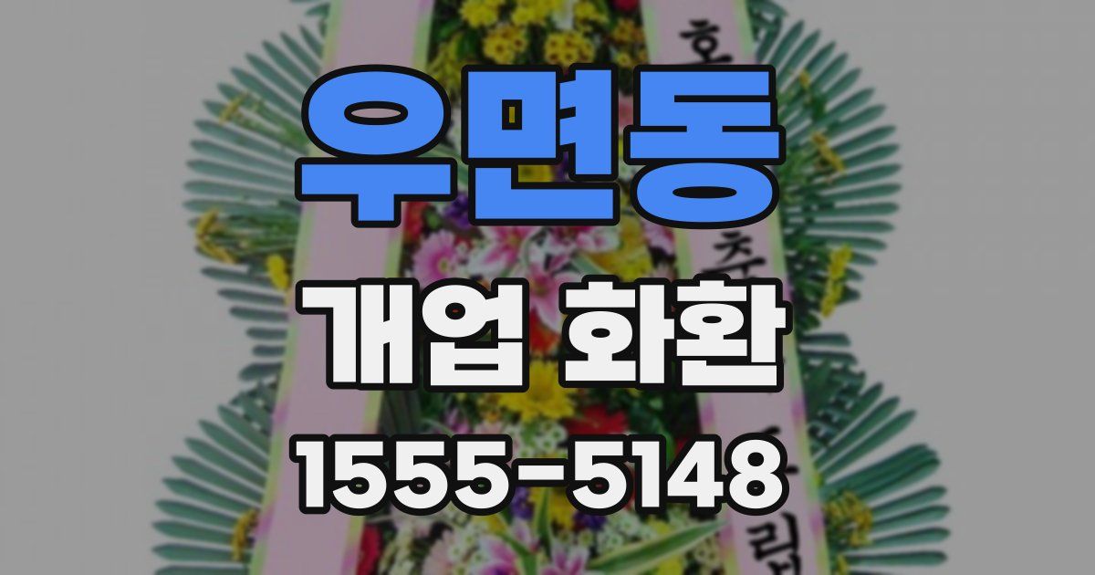우면동 개업 화환