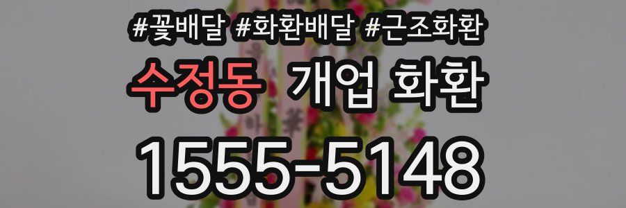 수정동 개업 화환