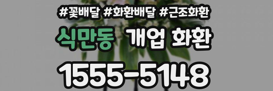 식만동 개업 화환