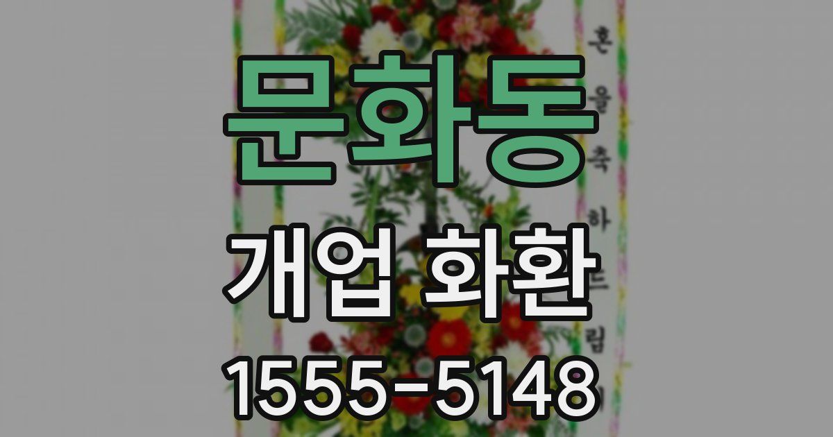 문화동 개업 화환