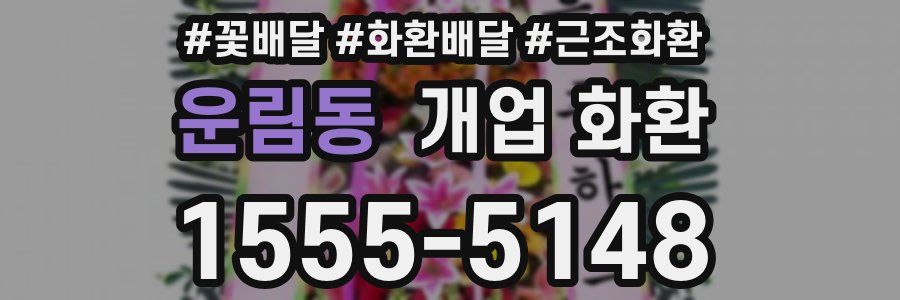 운림동 개업 화환