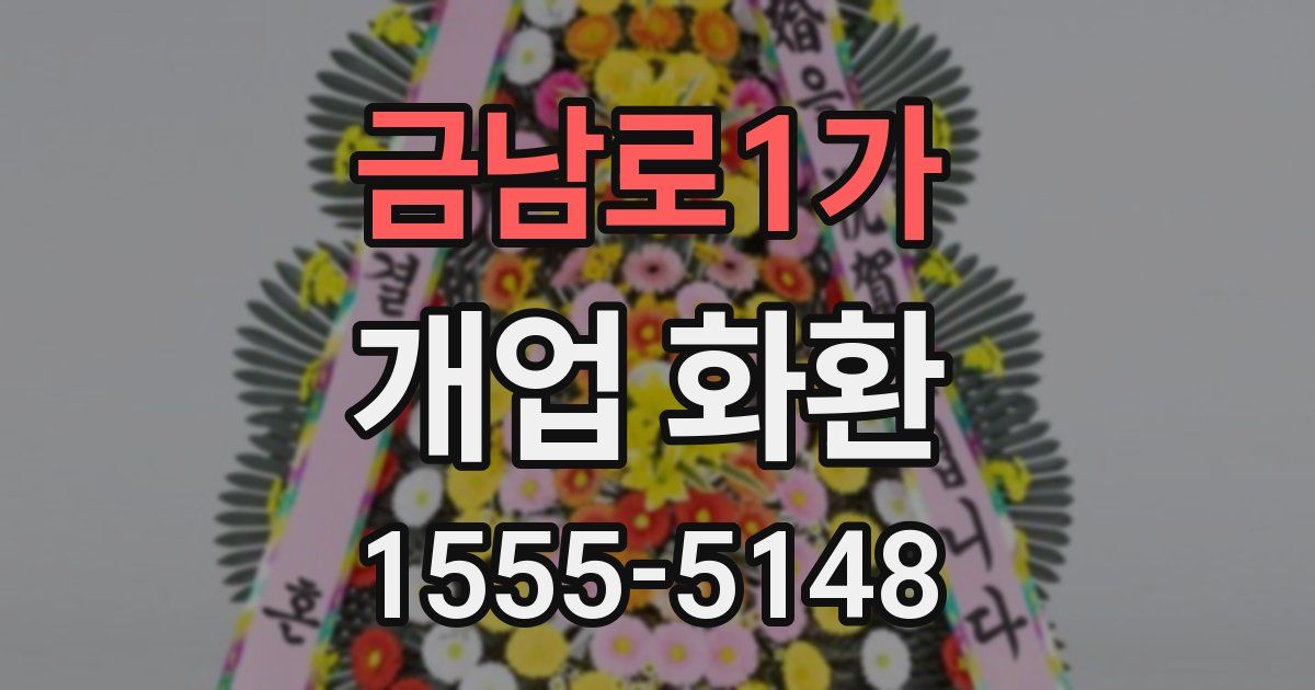 금남로1가 개업 화환