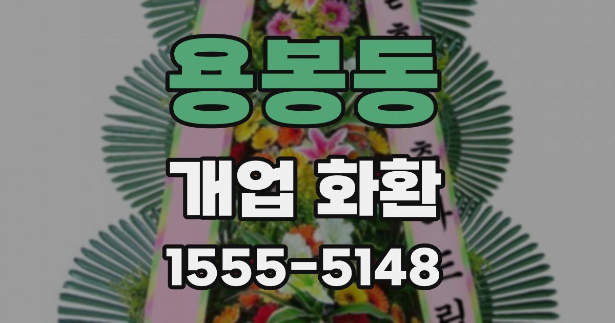 용봉동 개업 화환
