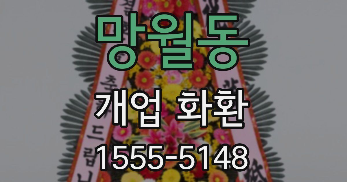 망월동 개업 화환