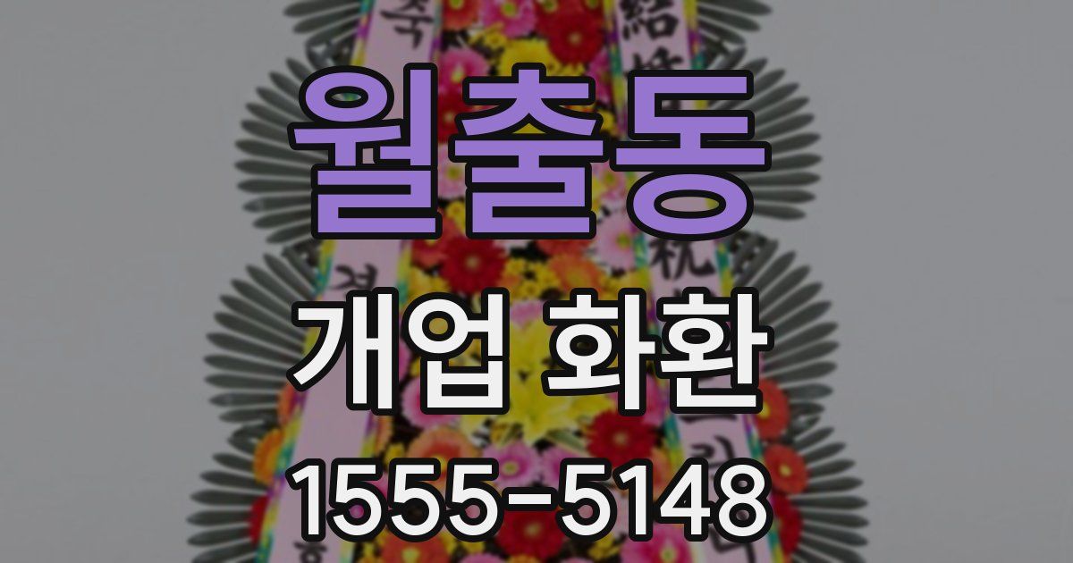 월출동 개업 화환