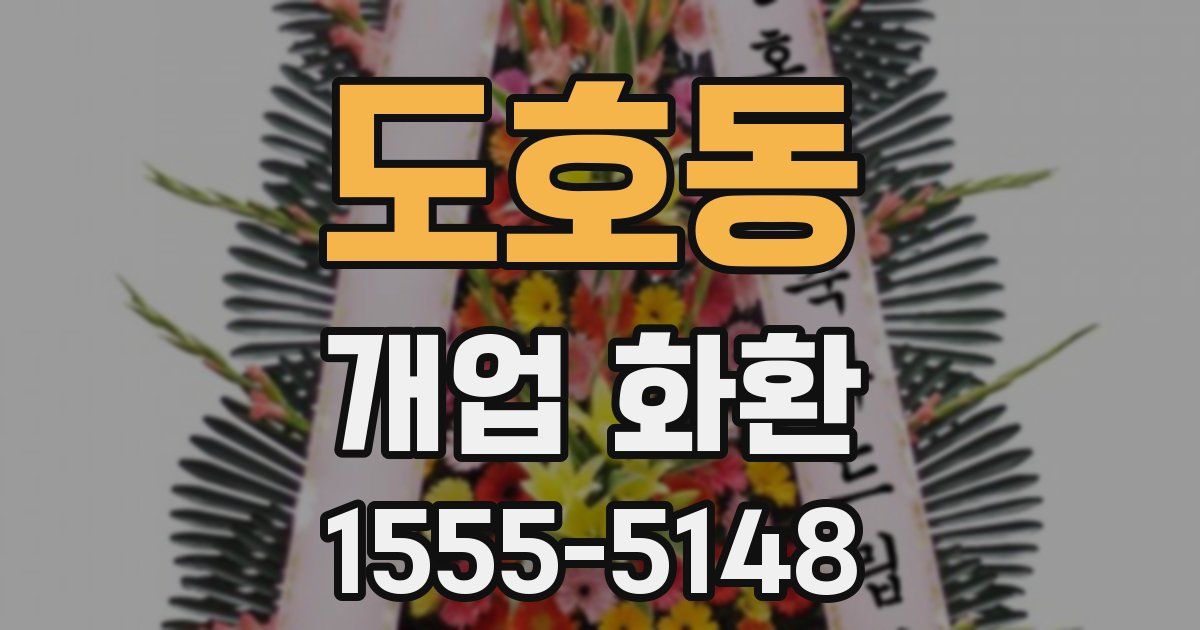 도호동 개업 화환