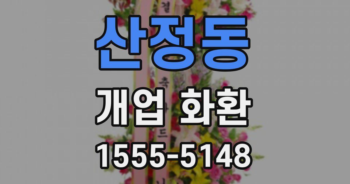 산정동 개업 화환