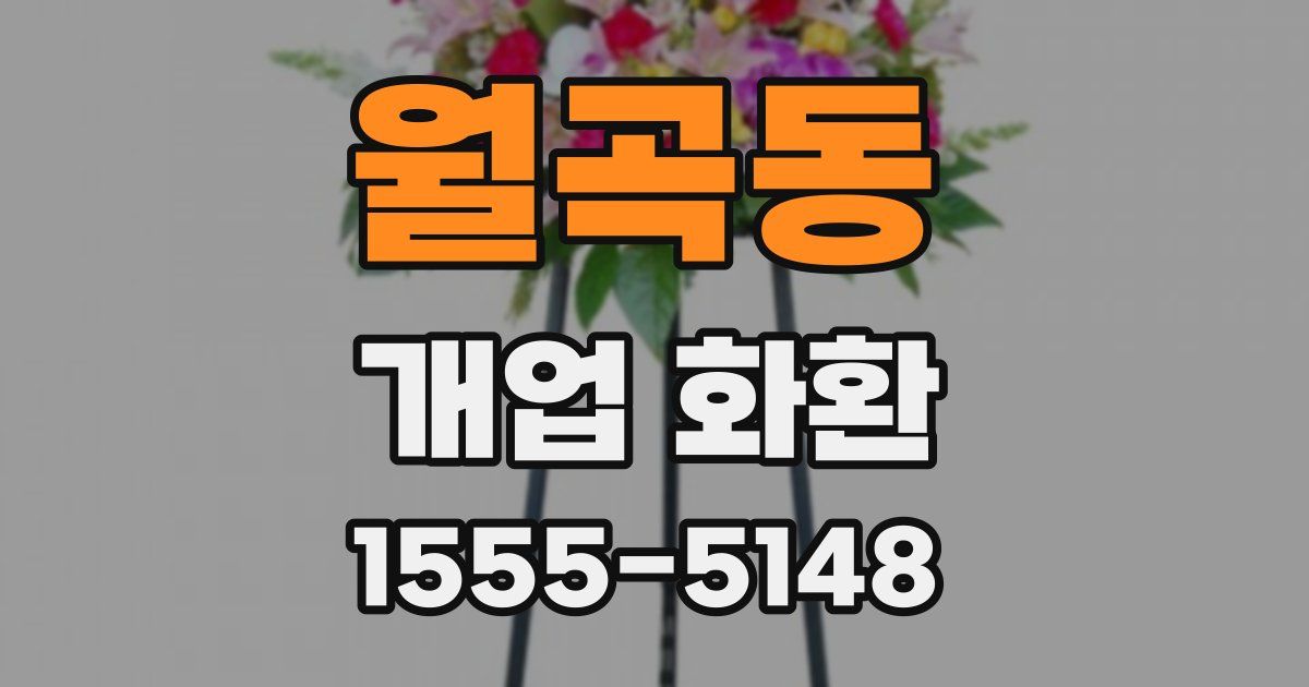 월곡동 개업 화환