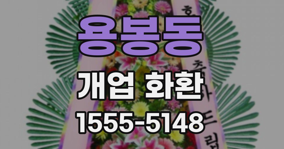 용봉동 개업 화환