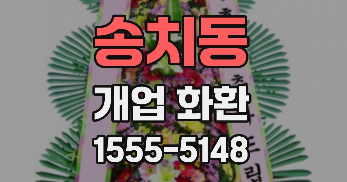 송치동 개업 화환