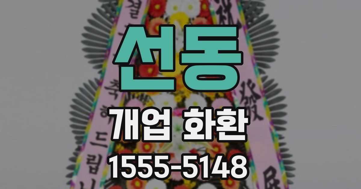 선동 개업 화환