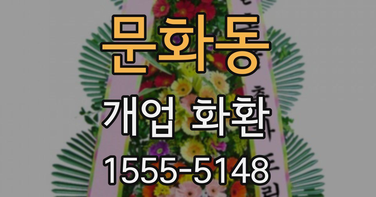 문화동 개업 화환