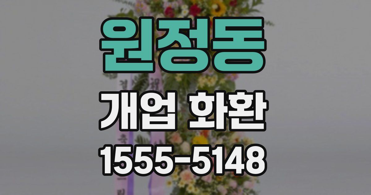 원정동 개업 화환