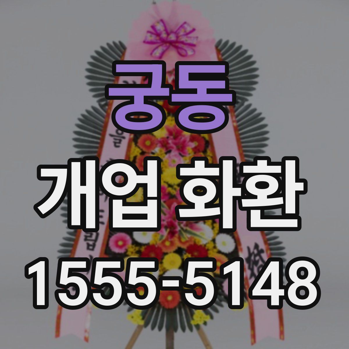 궁동 개업 화환