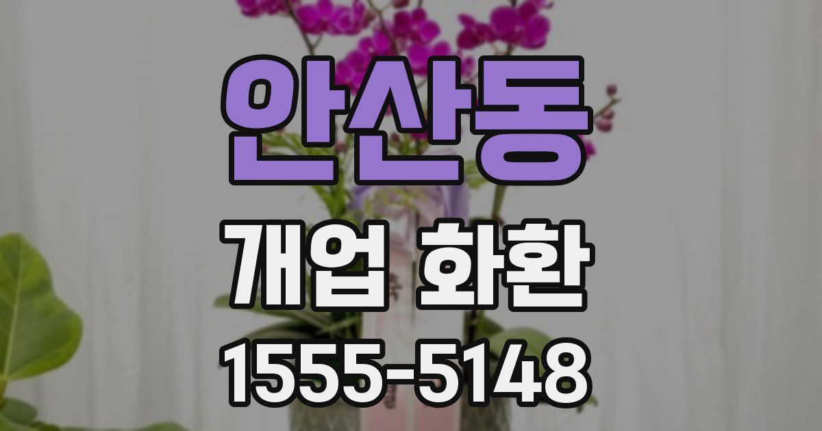 안산동 개업 화환