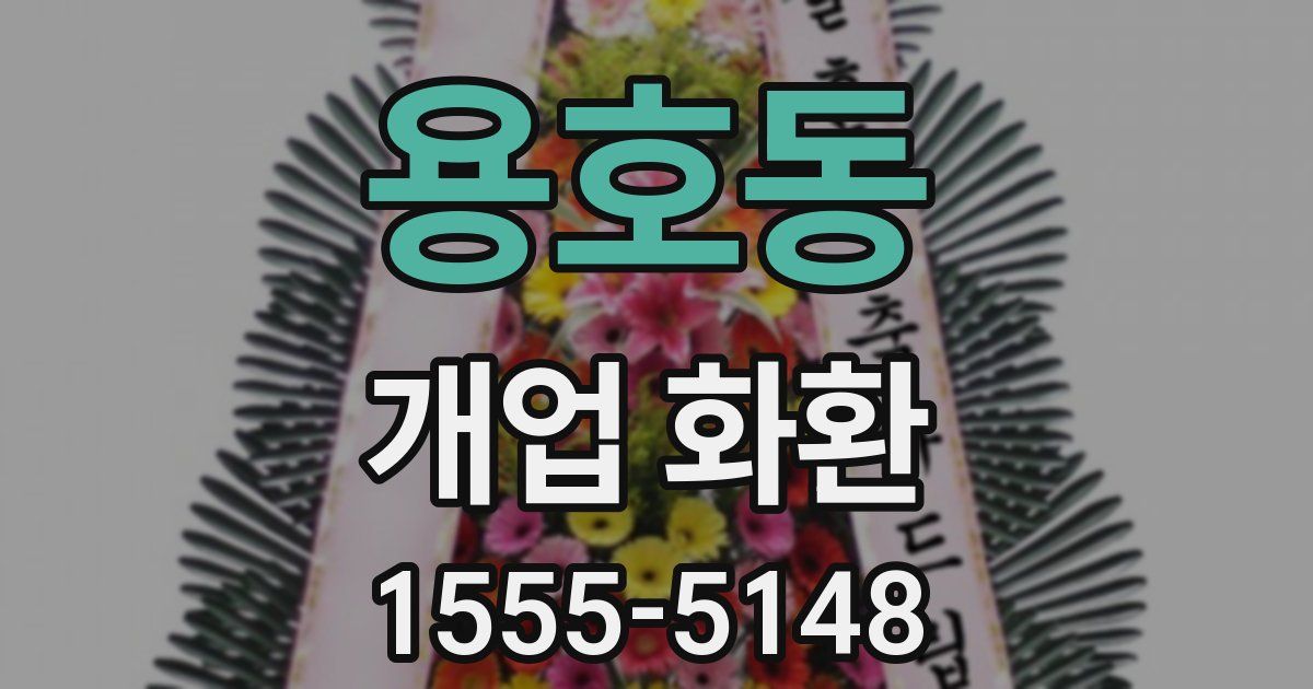 용호동 개업 화환