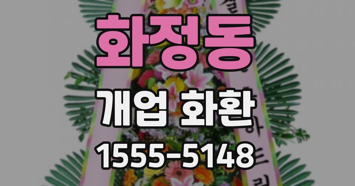 화정동 개업 화환