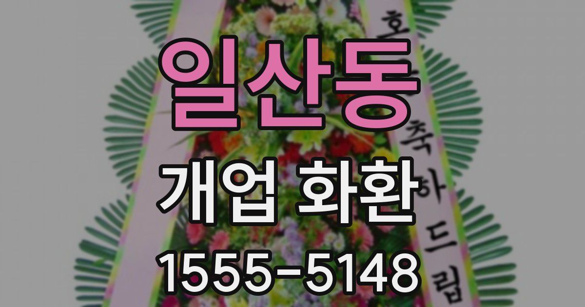 일산동 개업 화환