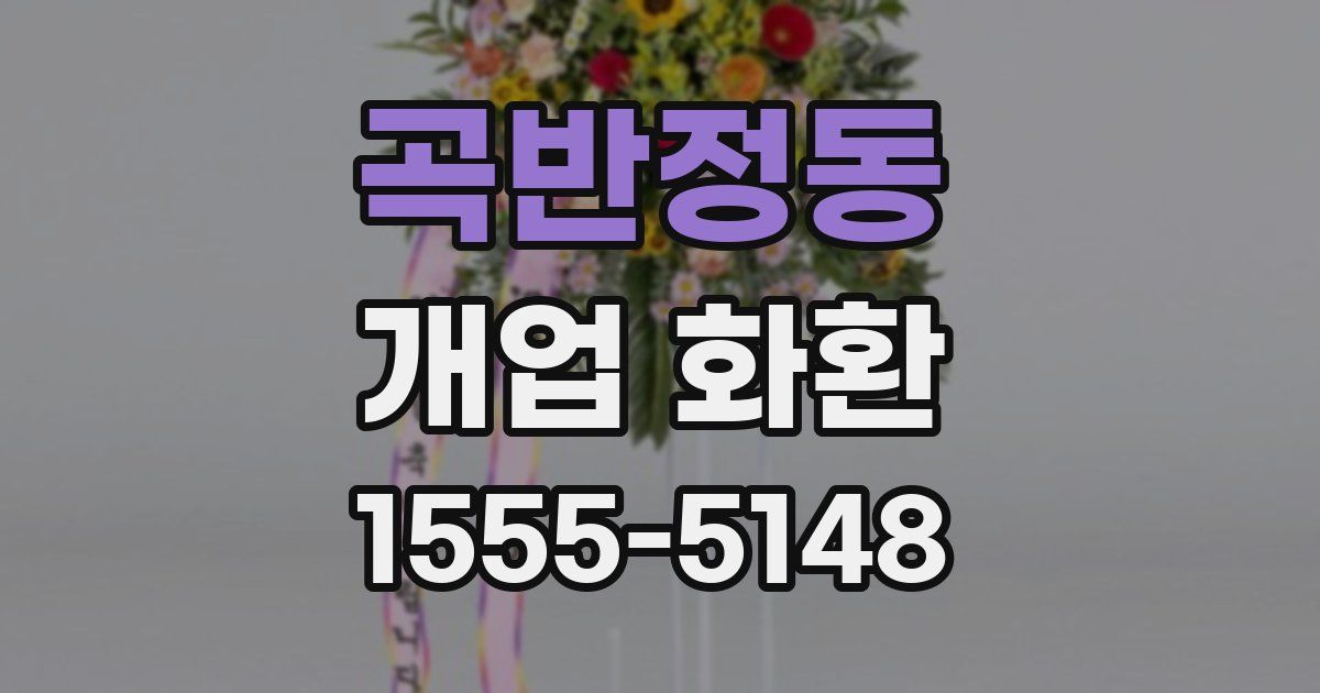 곡반정동 개업 화환