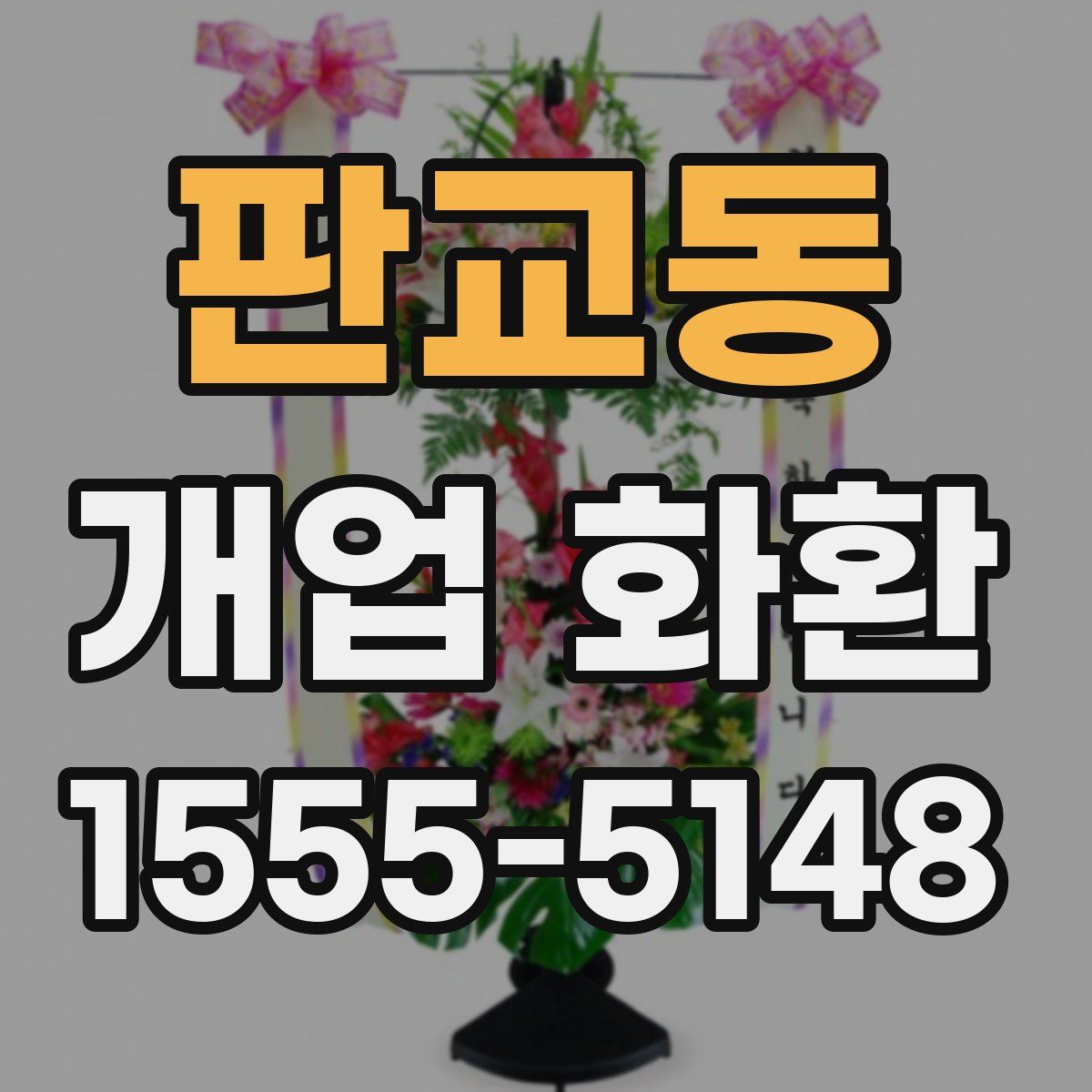판교동 개업 화환