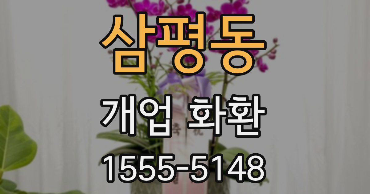 삼평동 개업 화환